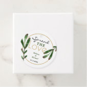 Verspreid de liefde groen bruiloft dank u bedankjes labels (In situ)