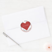 Verspreid de liefde Jam Jelly bruiloft gunst Ronde Sticker (Envelop)