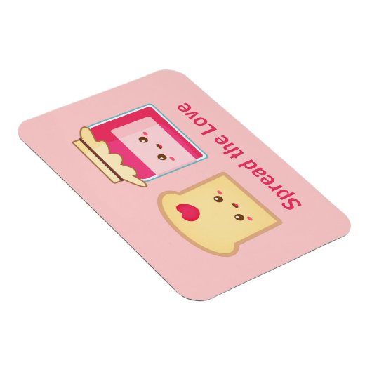 Verspreid de liefde met Cute Toast en Jam Magneet (Rechterzijde)