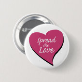 Verspreid de liefde ronde button 5,7 cm (Voorkant /achterkant)