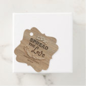 Verspreid de liefde rustieke bruiloft bedankjes labels (In situ)