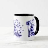 Verspreid de liefdesduivels en de libellen mok (Voorkant rechts)