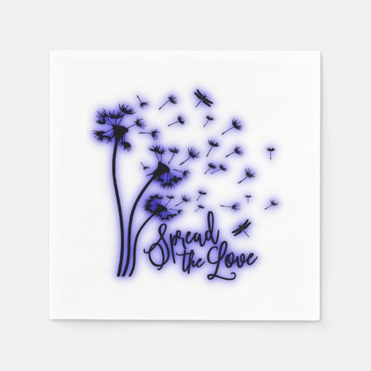 Verspreid de liefdesduivels en de libellen servet (Voorkant)