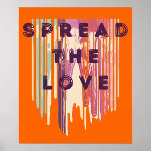 Verspreid de liefdesgesmolten kleuren positieve ci poster