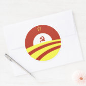 Verspreid de rijkdom ronde sticker (Envelop)