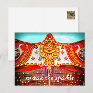 Verspreid de sprankel citaat gouden gezicht carrou briefkaart