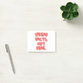 Verspreid feiten, niet vrees neonteken transparant post-it® notes (Kantoor)