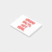 Verspreid feiten, niet vrees neonteken transparant post-it® notes (Schuin)