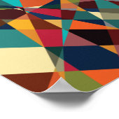 Verspreid Geometrisch Mid Century Moderne Abstract Poster (Hoek)