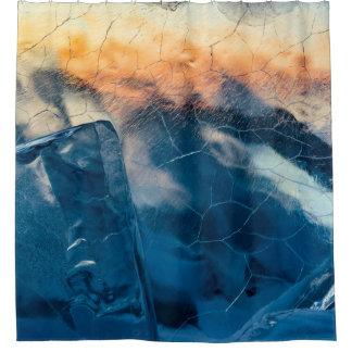 Verspreid glas douchegordijn