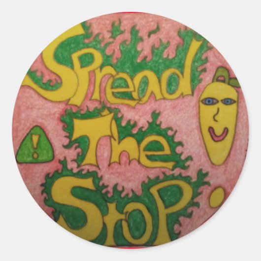 Verspreid het einde ronde sticker (Voorkant)