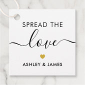Verspreid het Label Love, Wedding Gift Label, Gold (Voorkant)