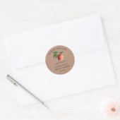 Verspreid het liefdesappel butter Kraft Paper Favo Ronde Sticker (Envelop)