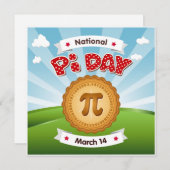 Verspreid het Woord Pi Dag Kaart (Voorkant / Achterkant)