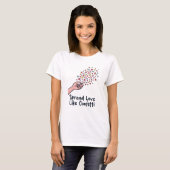 Verspreid Liefde Als Confetti – World Kindness Day T-shirt (Voorkant volledig)