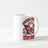 Verspreid liefde als een vlinder koffiemok (Voorkant rechts)