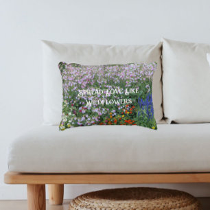 Verspreid Liefde Als Wilde Bloemen Inspirerende Bl Accent Kussen