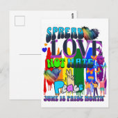 Verspreid liefde, niet haat | Juni is Pride Maand Briefkaart (Voorkant / Achterkant)