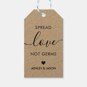 Verspreid Liefde Niet Kiemen Favor Tag, Kraft Brui Cadeaulabel