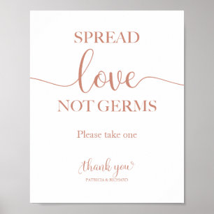 Verspreid Liefde Niet Kiemen Handdesinfecteransich Poster