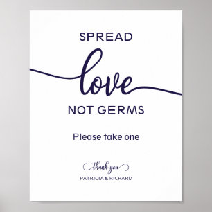 Verspreid Liefde Niet Kiemen Handdesinfecteransich Poster
