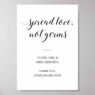 Verspreid Liefde Niet Kiemen Handdesinfectiemiddel Poster