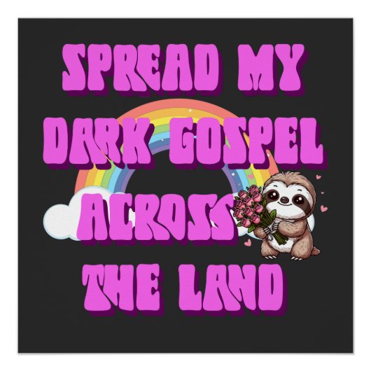Verspreid mijn duistere evangelie over het land Lu Perfect Poster (Voorkant)