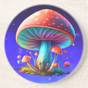 Verspreid Rainbow Amanita Muscaria Zandsteen Onderzetter