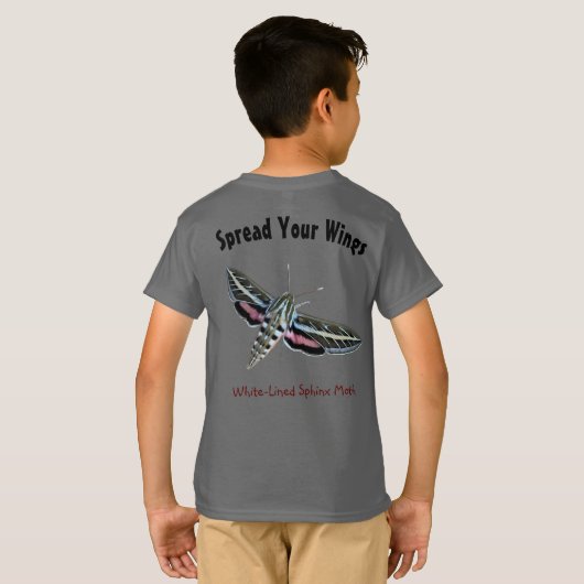 Verspreid uw kleurrijke Moth Pocket & Rug over uw  T-shirt (Achterkant volledig)