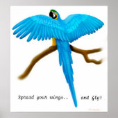 Verspreid uw Wings Parrot Druk Poster (Voorkant)