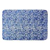 Verspreid veel kleine vierkantjes, schaduwen blauw badmat (Voorkant)