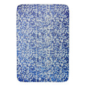 Verspreid veel kleine vierkantjes, schaduwen blauw badmat (Voorkant Verticaal)