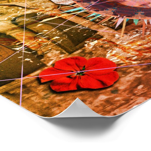 Verspreid, verstrooid, verpakt en overdekt poster (Hoek)