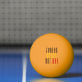 Verspreid vrede niet oorlog pingpongballen (Net)