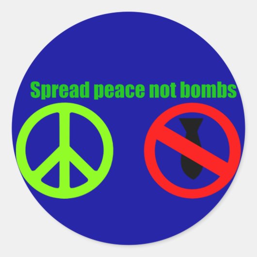 Verspreid vrede stickers (Voorkant)