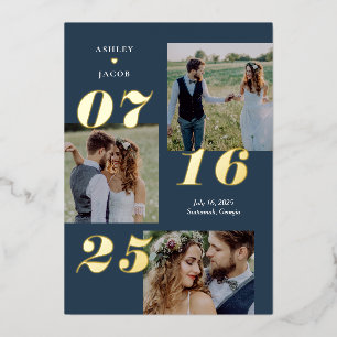 Verspreid vreugde ECHT FOLIE Save The Date Kaart