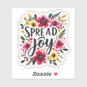 Verspreid vreugde met levendige bloemen sticker (Vel)