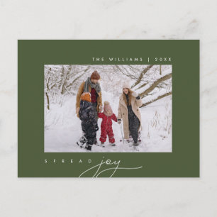 Verspreid vreugde, Vrolijke Kerstmisgroet, Familie Briefkaart