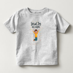 Verspreid vreugde zoals Confetti-levendig positivi Kinder Shirts