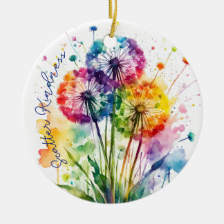 Verspreid Vriendelijkheid Regenboog Paardenbloem p Keramisch Ornament