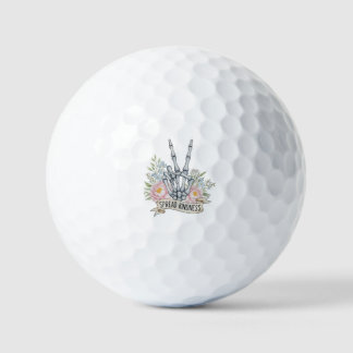 "Verspreid Vriendelijkheid" Skelet Vredesteken – W Golfballen