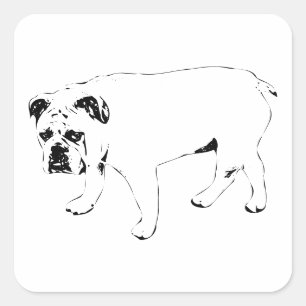 Verspreid vrolijkheid, sticker van simpere hond