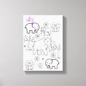Verspreide canvas Afdrukkleurt lephans (Voorkant)