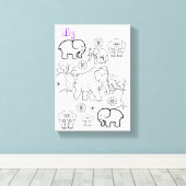 Verspreide canvas Afdrukkleurt lephans (Insitu (Houten vloer))