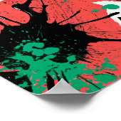 Verspreide chaos van kleuren poster (Hoek)