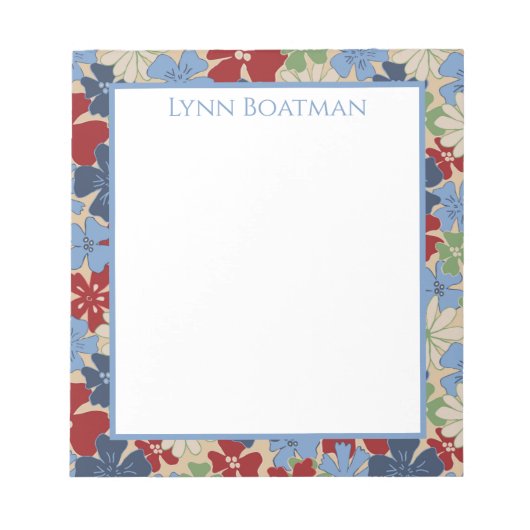 Verspreide Floral Deep Hues Blocnote (Voorkant)