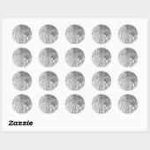 Verspreide glastextuur ronde sticker (Vel)