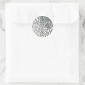 Verspreide glastextuur ronde sticker (Tas)