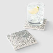 Verspreide glastextuur stenen onderzetter (Zijkant)
