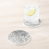 Verspreide glastextuur zandsteen onderzetter (Zijkant)